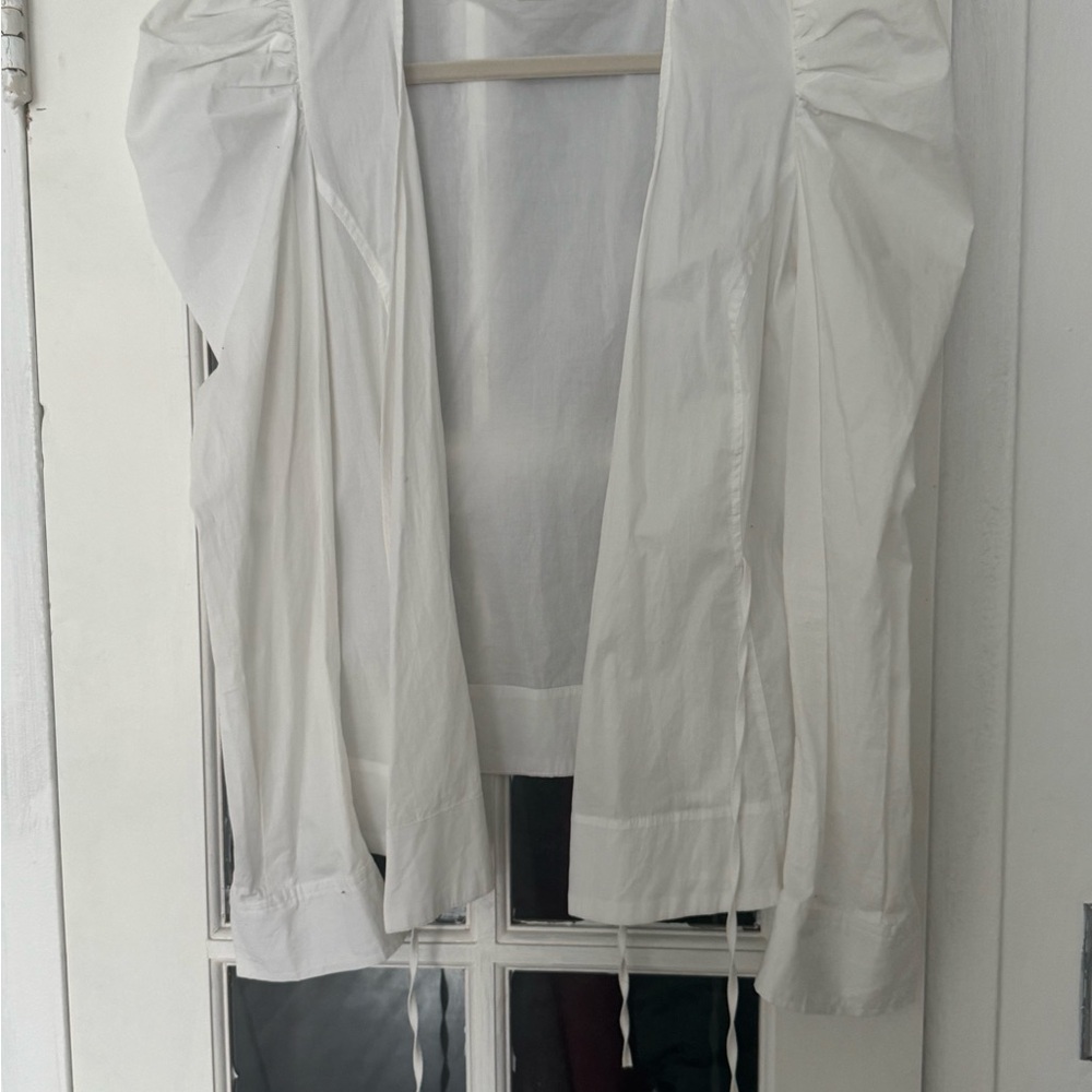 Jason Wu Cotton White Puff Sleeves Blouse size S - Picture 2 of 6
